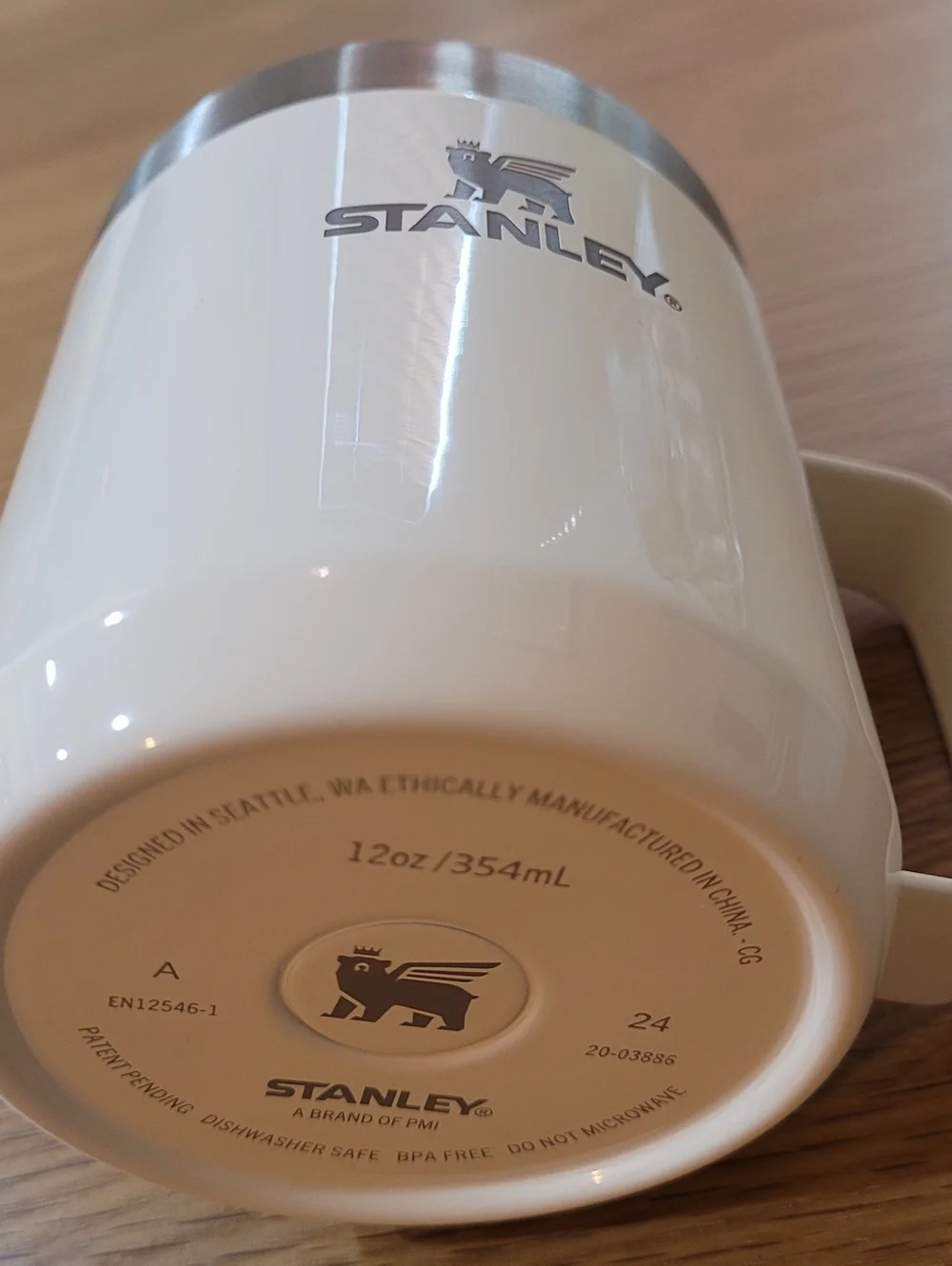 Stanley 12 Oz. Insulated Classic Legendary Camp Mug In Cream Gloss
